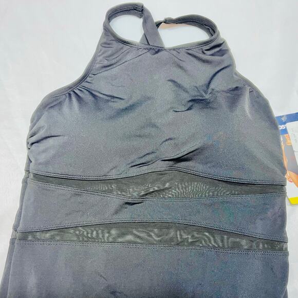 Lands’ End 1 Pc Swimsuit Woman’s Small Black Cross Strap New with Tags - Picture 3 of 10